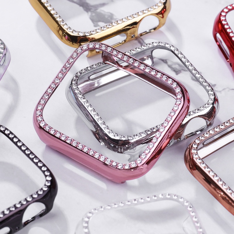 Ốp Bảo Vệ Đính Đá Dành Cho apple watch band 7 6 se 5 4 3 2 45mm 41mm 44mm 40mm 42mm 38mm