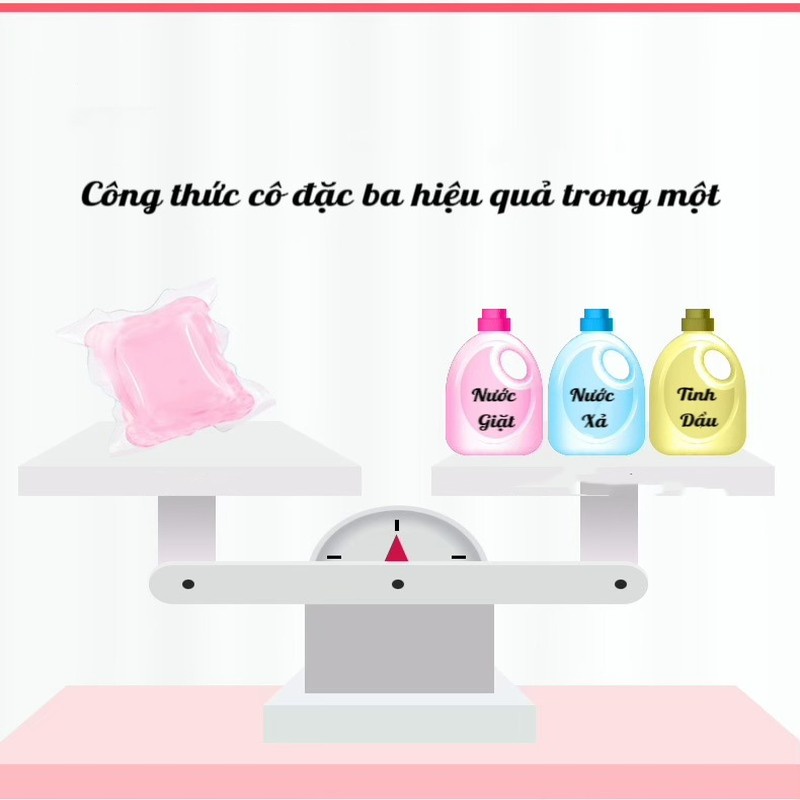 Viên Giặt Quần Áo CozyBin GelBall Hương Đào Nhiệt Đới Gói 20 Viên giặt xả giữ màu quần áo, lưu hương lâu 24h VGD02