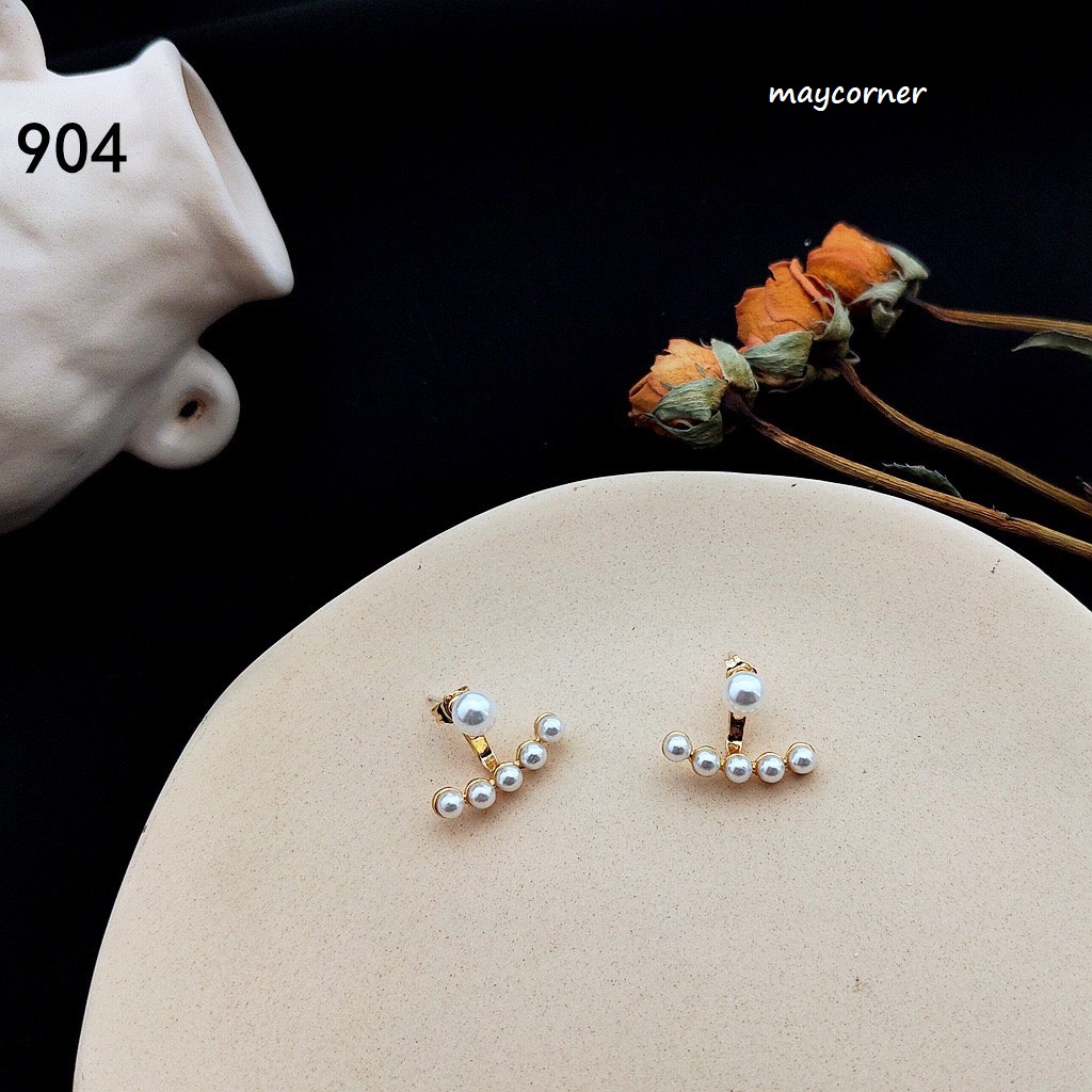 Khuyên tai cao cấp mạ bạc 925 đính ngọc