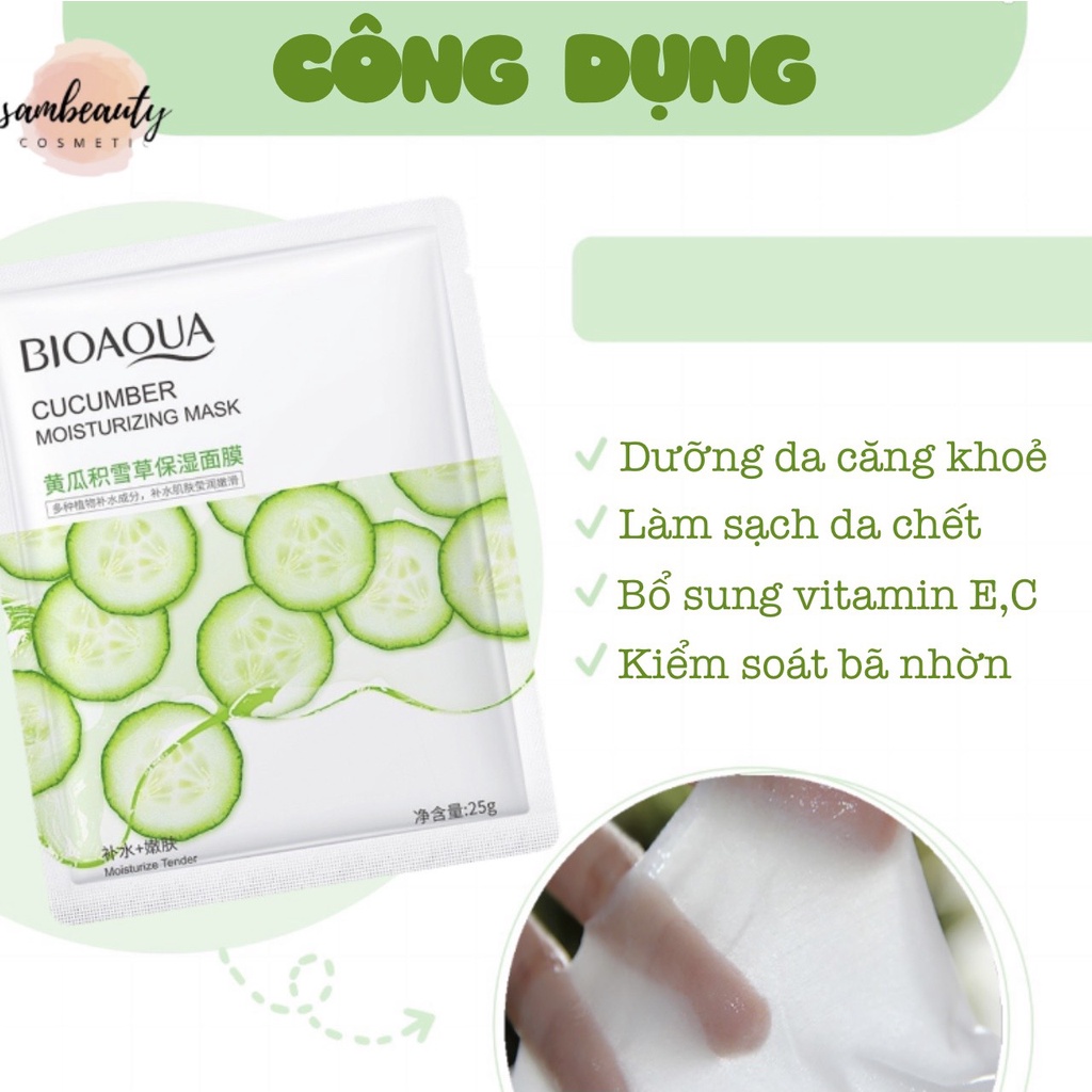 MẶT NẠ DƯA LEO BIOAQUA DỊU NHẸ LÀNH TÍNH HỖ TRỢ GIẢM MỤN GIẢM THÂM GIÚP DA LUÔN MỊN MÀNG matnazuzu