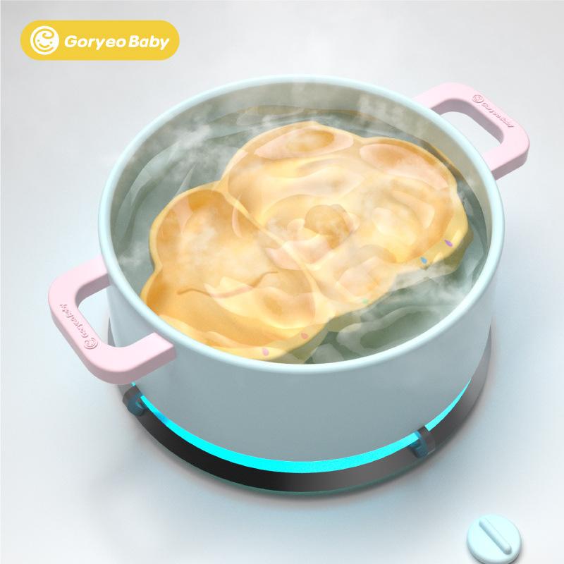 Khay ăn dặm Goryeo Baby silicone mẫu mới hình đám mây có đế chống trượt 650ml - Timikid