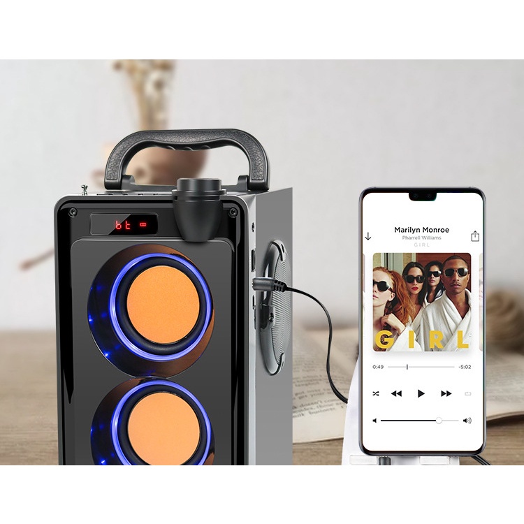 Loa Bluetooth Karaoke RS A20 Haoyes, công suất cao, Nghe Nhạc Hát Karaoke Cực Hay Và Chuẩn - Bảo hành 12 tháng