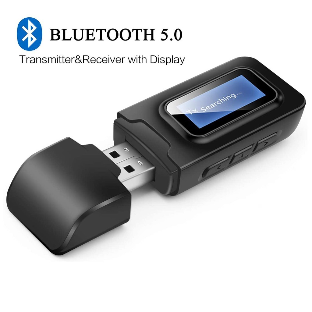 Bộ thu phát bluetooth 2 trong 1 màn hình LCD - 2 in 1 wireless adapter Bluetooth 5.0 with LCD display