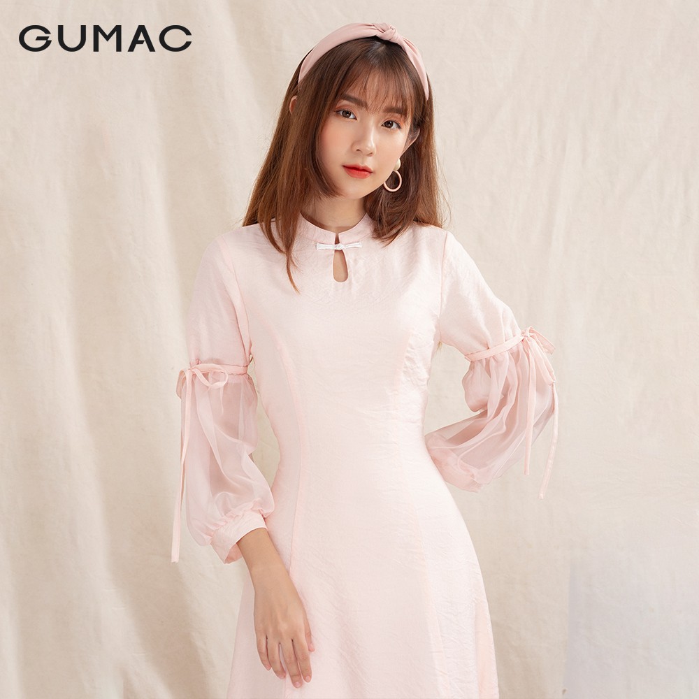 Đầm cổ tàu tay voan DA10120 GUMAC | BigBuy360 - bigbuy360.vn