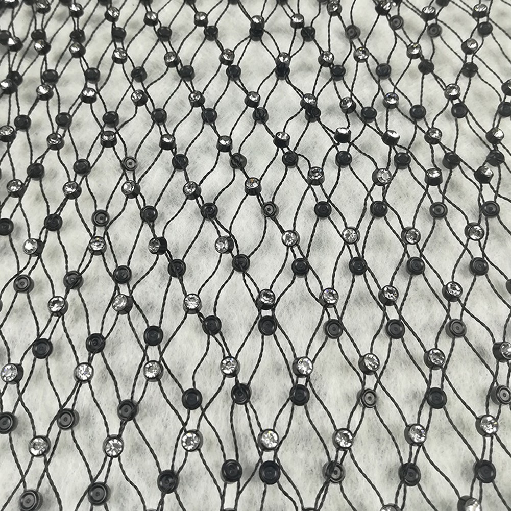 Áo kiểu lưới sát nách cổ tròn đính đá phong cách gợi cảm cho nữ | BigBuy360 - bigbuy360.vn