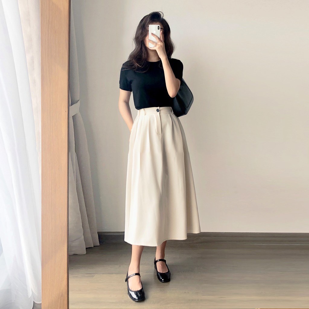 Áo thun tay ngắn nữ freesize phông form ôm dáng - Ulzzang Freesize mặc được dưới 60kg