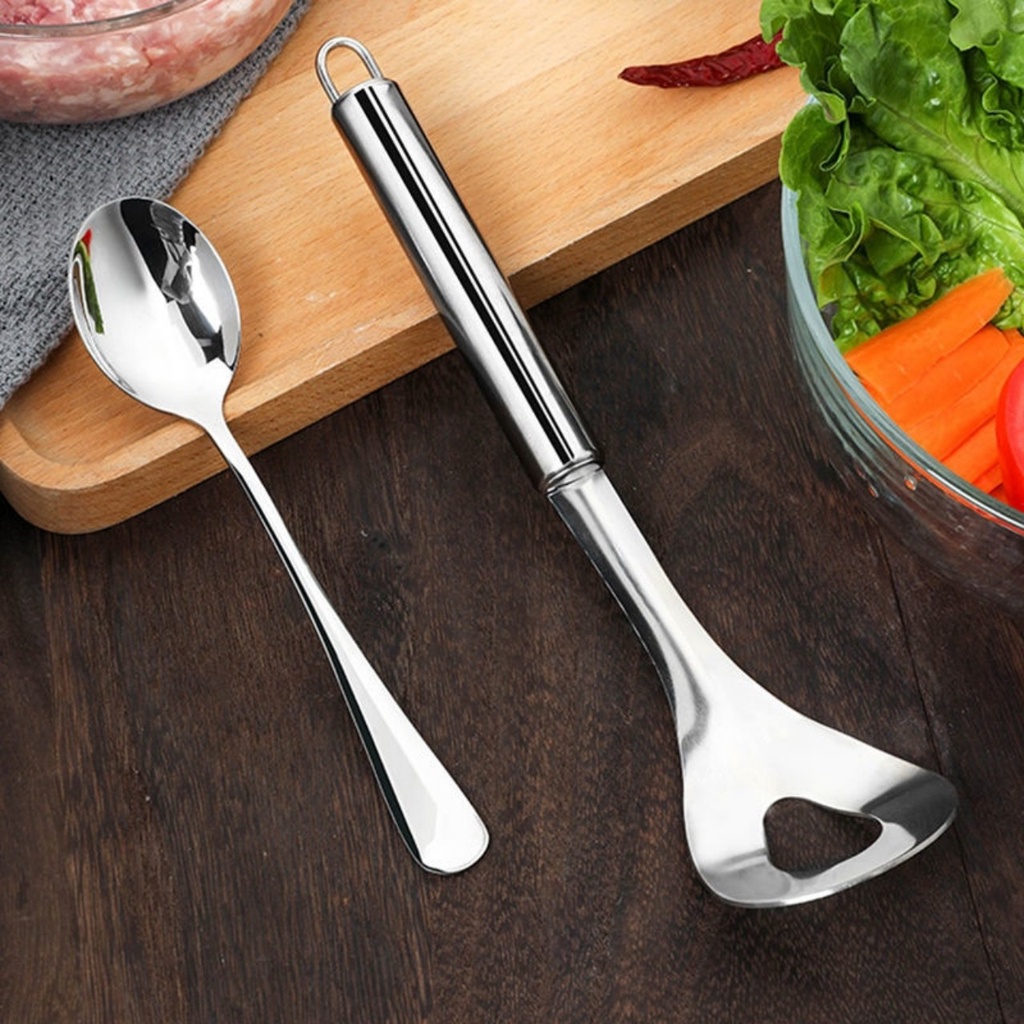 Muôi làm thịt viên vá viên thịt tiện lợi làm mộc thịt viên tiện lợi nhanh chóng bằng thép không gỉ có tay cầm dài