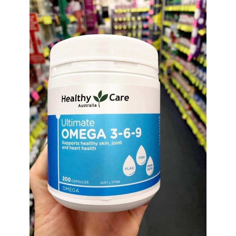 Viên Uống Omega 3-6-9 Healthy Care 200 viên chuẩn Úc