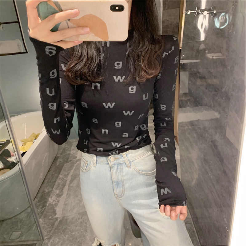 NRVP 2020 áo sơ mi nữ đáy mới mùa thu / mùa đông áo thun dài tay