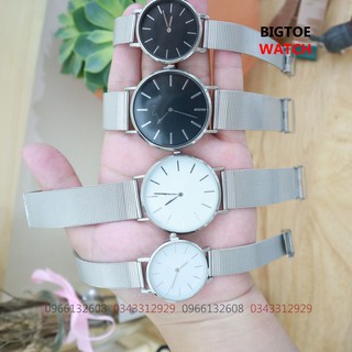 Đồng hồ cặp đôi DD&W dây lưới thép trẻ trung sang trọng thiết kế nhỏ gọn đường nết tinh sảo thương hiệu đẳng cấp