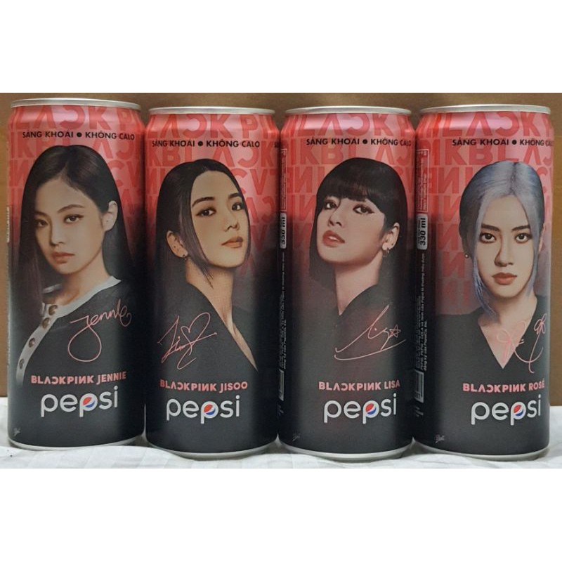 [Đầy đủ 4 thành viên]Pepsi X Blackpink Phiên Bản Giới Hạn Chữ Ký  (1lon 330ml) Ver hồng