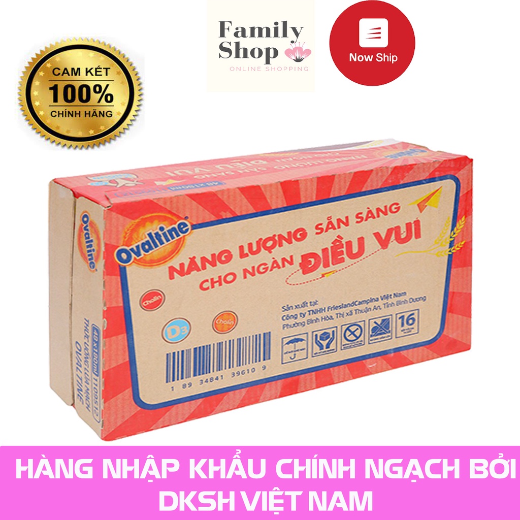 1 Thùng Thức Uống Ovaltine Lúa Mạch 48x180ml