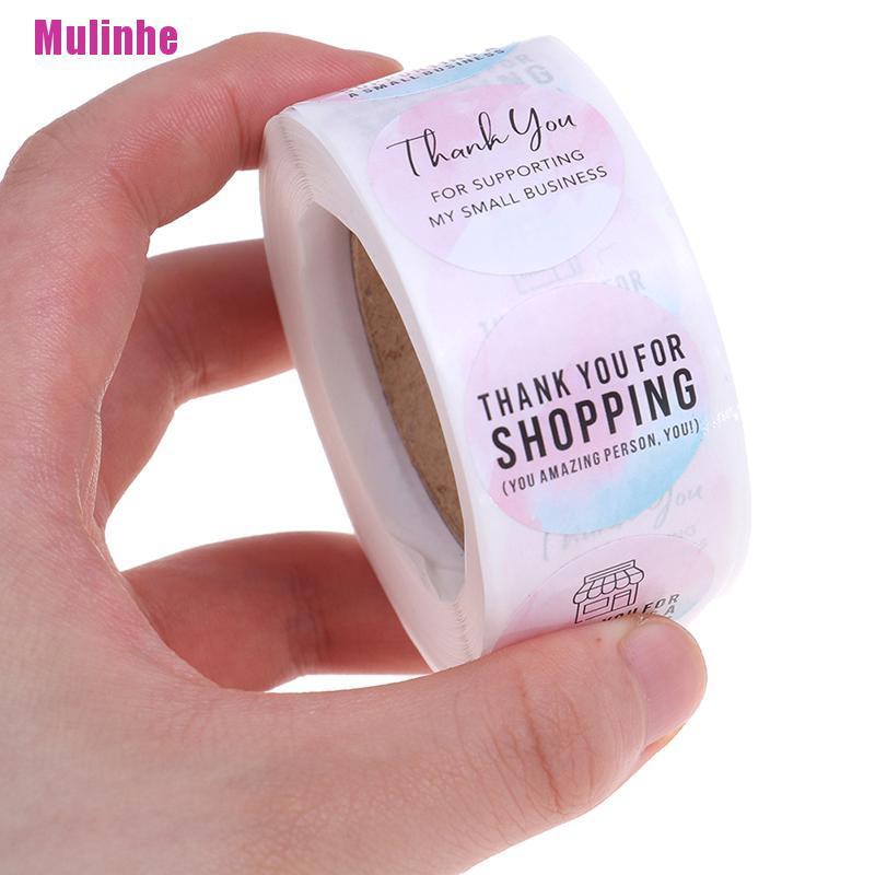 Nhãn Dán Giấy In Chữ Thank You Dùng Trang Trí Gói Hàng Tiện Dụng