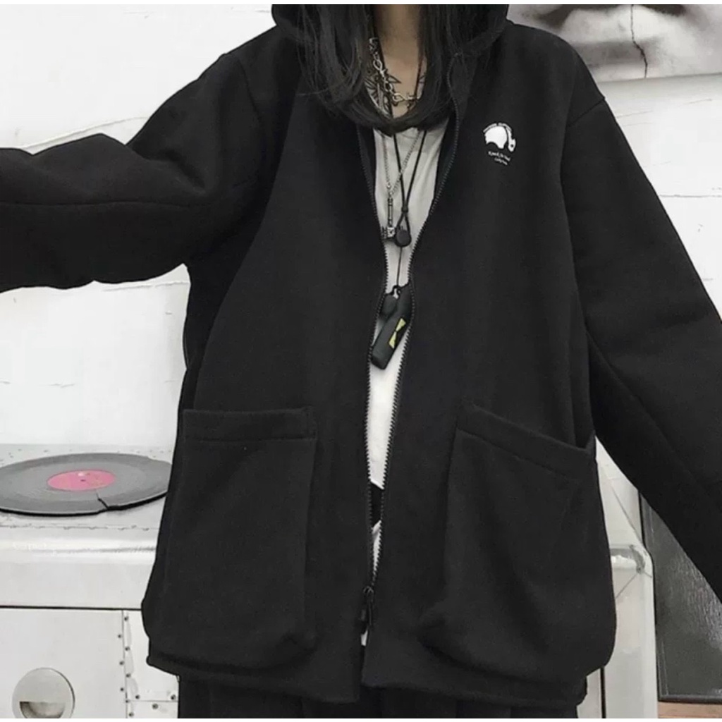 (Free Ship) Áo Khoác Hoodie Nữ Nón Lớn Phối Túi Dọc  PHong Cách Thời Trang THu Đông 2022 Shop VLTN