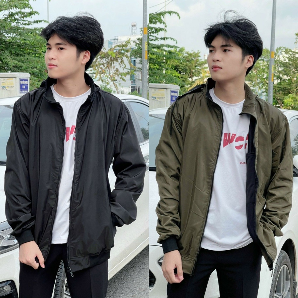 Áo Khoác Jacket Dù 2 Lớp ( lót das dày dặn ) Form Rộng Có Nón Rời Nam Nữ Unisex khóa dây kéo sắt bền đẹp Cao Cấp