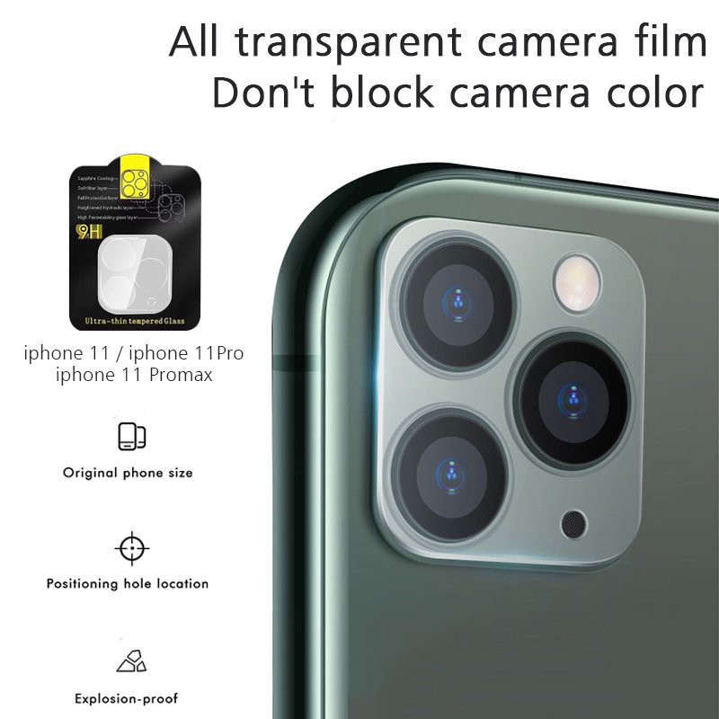 [6/6 Tặng Kèm Dây Sạc] Kính Camera Chuẩn Thế Giới Di Động Bảo Vệ Camera Cho IPhone 11 Series và 12 Series