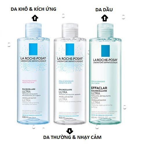 [CHÍNH HÃNG 100%] Nước làm sạch sâu và tẩy trang da dầu nhạy cảm La Roche-Posay Micellar Water 200ml