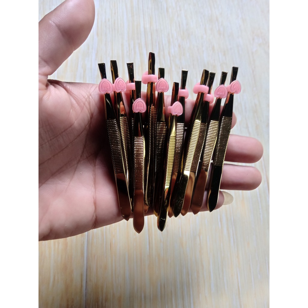[ 5 chiếc ] nhíp nhổ râu,nhíp đẹp màu vàng
