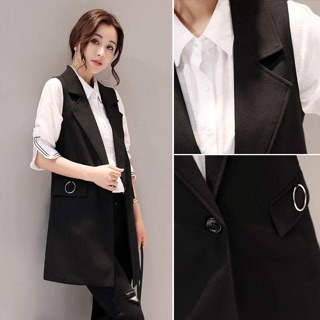 Áo vest dáng dài