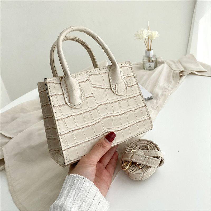 Túi xách nữ họa tiết đá cao cấp phù hợp niche năm 2021 túi xách đeo một vai kiểu phương Tây mới hợp thời trang