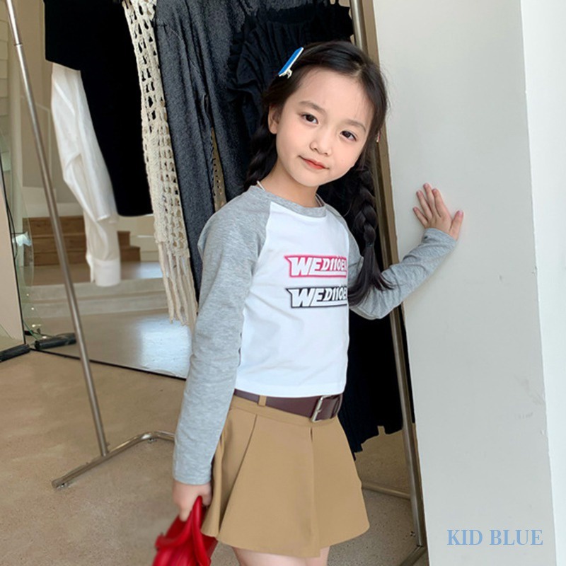 Áo Thun Tay Dài Cổ Tròn In Chữ Phong Cách Hàn Quốc Thời Trang Xuân Thu Cho Nữ