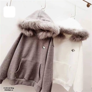 Áo nỉ chó mũ lông - KT
