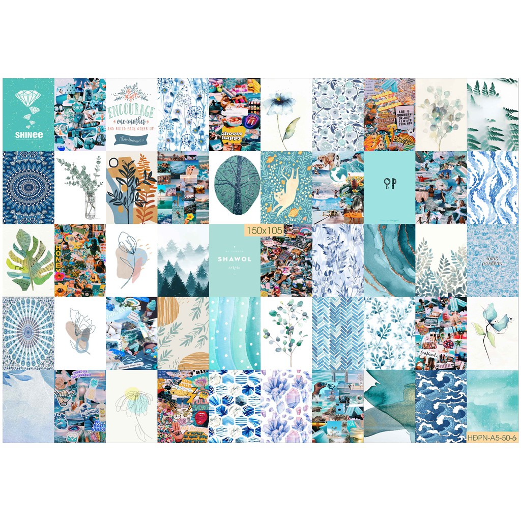 Combo set 50 tờ Decal Decor phòng ngủ theo phong cách Châu Âu