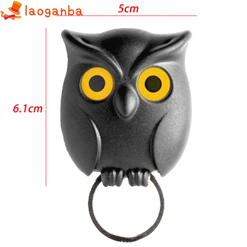 Black Night Owl Wall Key Holder Hanging Hook Keep Keychains Key Ring for Home | BigBuy360 - bigbuy360.vn