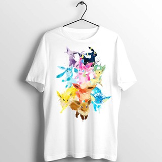 Áo In Hình Pokemon Eevee Tiến Hóa Umbreon Leafeon Sylveon Espeon Vaporeon Khủng long