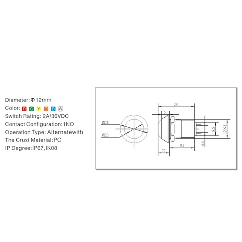 Công Tắc Nguồn 2 Chấu 3A / 125V 1A / 250V