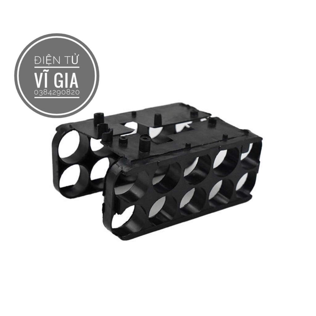 Khung pin 18650 makita 2 hàng chứa được tổng 10 cell kích thước vừa bằng vỏ makita 2 hàng
