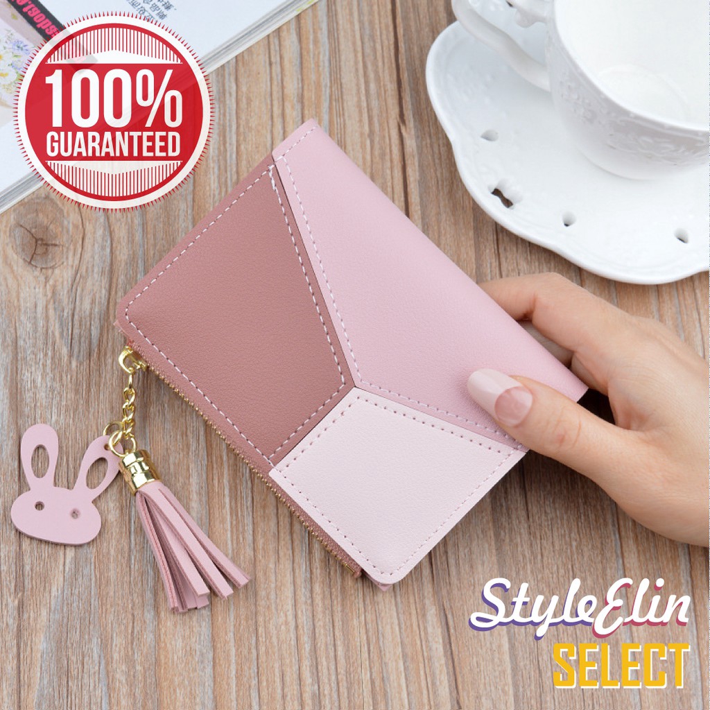 Ví ngắn có khóa kéo dễ thương cho nữ