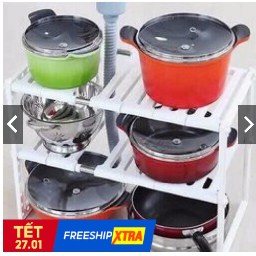 kệ để xoong nồi gầm bếp tiện lợ
