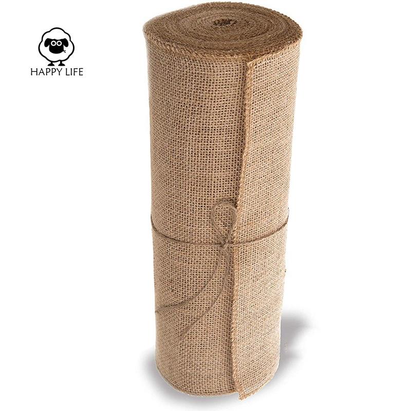 Cuộn vải bao bố 30cmx275cm chống trượt không đục với viền trang trí tiệc cưới