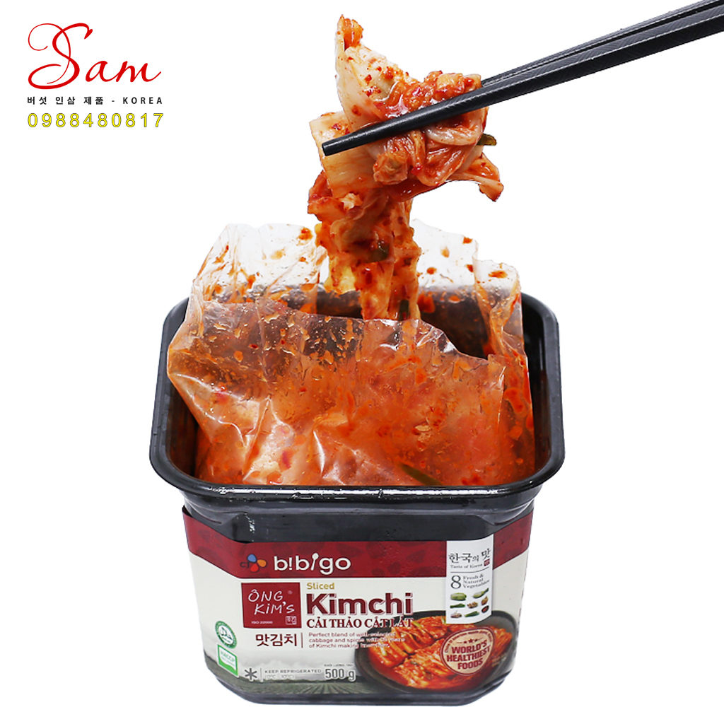 Kimchi Hàn Quốc Kim chi cải thảo Bibigo Ông Kim's 500gr