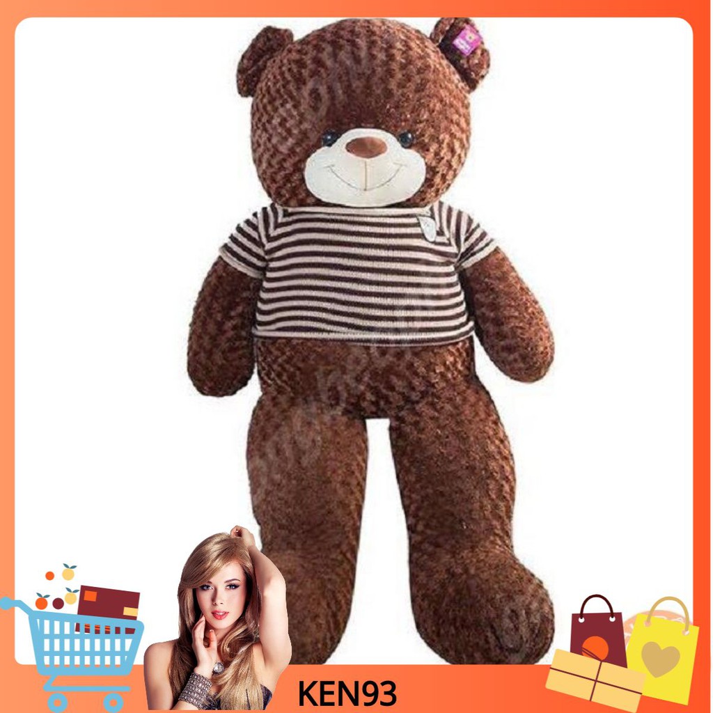 [ken93] ( Rẻ vô địch ) Gấu Bông Teddy cao cấp khổ vải 1m8 cao 1m6