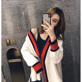 Áo len Cardigan + váy đen len