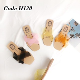 Dép bệt nữ quai chéo nhựa mềm H120