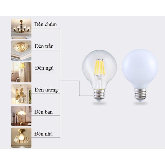 Bộ 3 bóng đèn Led Edison G80 6W đui E27.