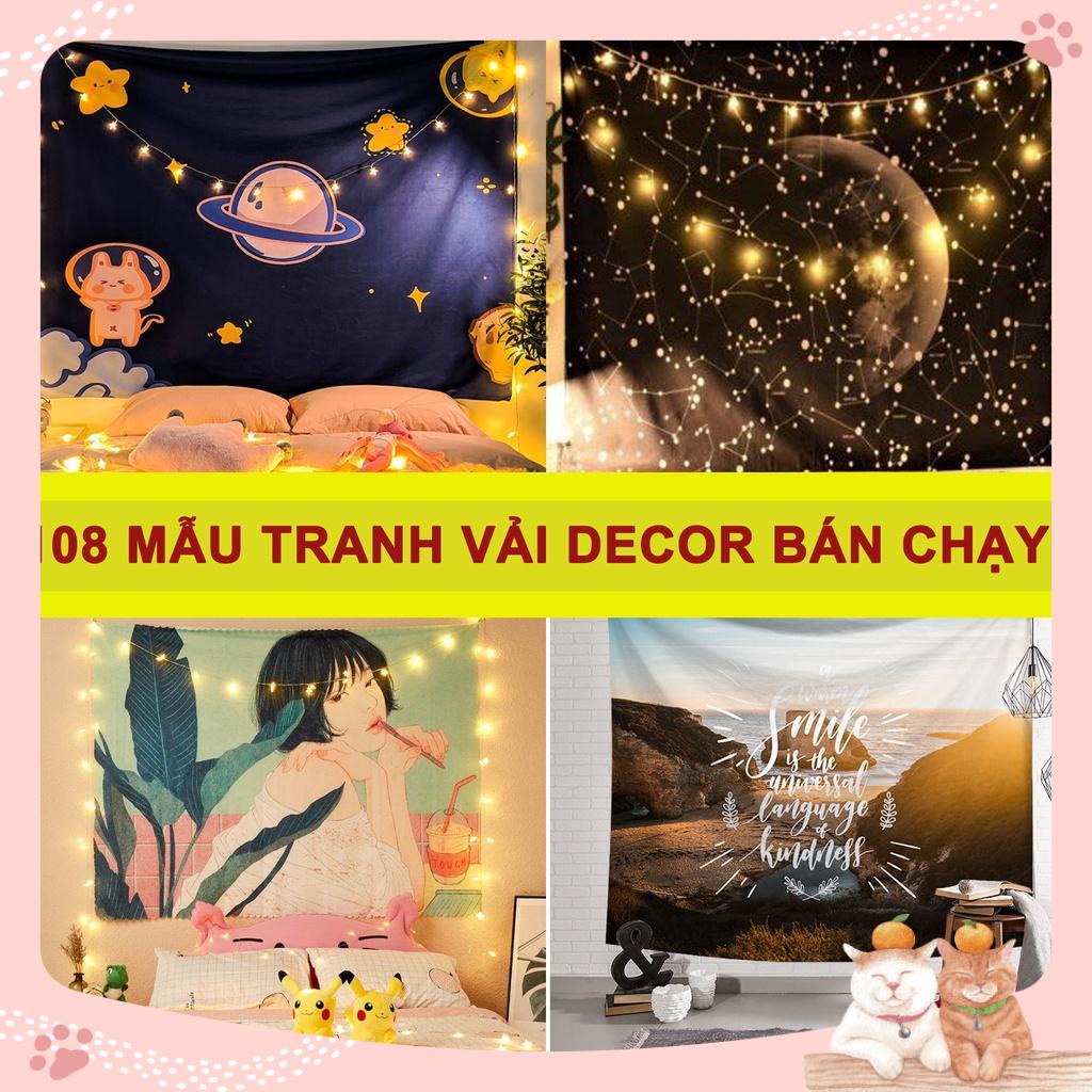 Tranh vải treo tường khổ 1m5x1m3 💖FLASH SALE💖 vải dày dặn, thảm vải treo tường phòng ngủ AT001 Mina_shop