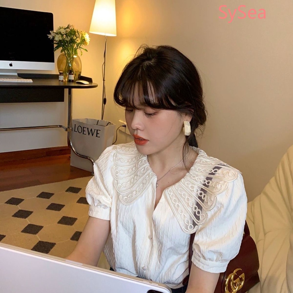 Áo Kiểu Phối Ren Plus Size Thời Trang Mùa Hè Phong Cách Vintage Cho Nữ