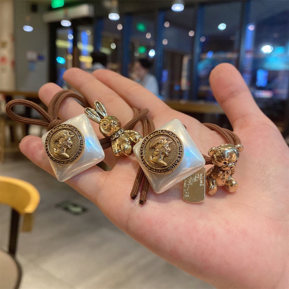 Dây Buộc Tóc Cao Su Hình Thỏ Phong Cách Hàn Quốc Thời Trang Cho Nữ