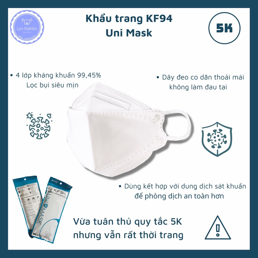 Khẩu trang hàn quốc KF94 Uni Mask