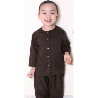 Bộ bà ba màu nâu cho bé trai