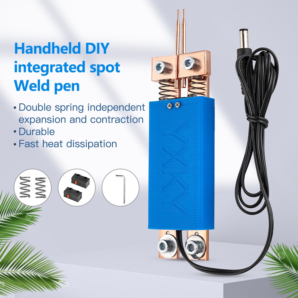 EKEZ Bút Hàn Điểm Tích Hợp Cho Thợ Hàn Cầm Tay Với Bộ Kích Hoạt Tự Động Cho Pin 18650 Màu Đen Và Màu Trắng Mối hàn điểm nhỏ Có video hướng dẫn