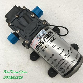 Bán buôn, bán lẻ - Máy bơm tăng áp mini 12v tự ngắt 100W 8L/p Lotus Pumps HM-1208 tại thietbinhavuon_chất lượng.