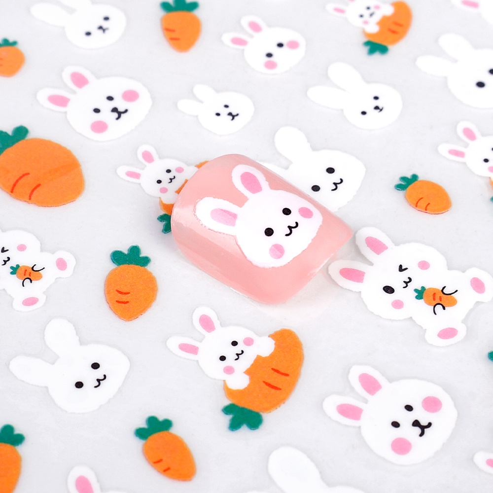 Miếng Dán Trang Trí Móng Tay Hình Gấu Hoạt Hình 3D DIY