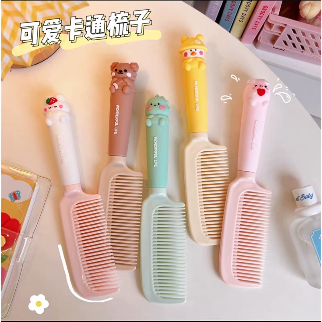 Lược Nhựa Silicone Đuôi Thú Kiểu Dáng Hoạt Hình Đáng Yêu 😋😍