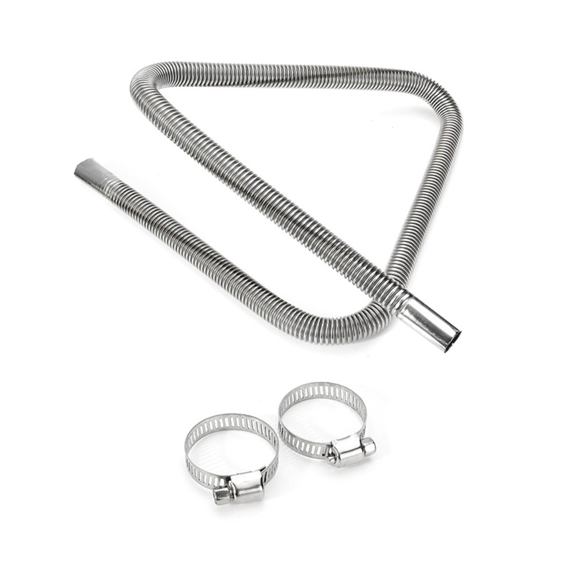 Ống Xả Khí Thải Nhiên Liệu Bằng Thép Không Gỉ 150CM Kèm 2 Kẹp Cố Định Chuyên Dụng Cho Xe Hơi / Tàu Thuyền