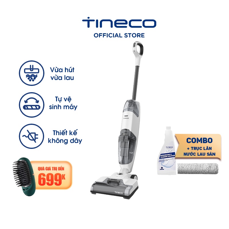 Combo Máy Lau Sàn Đa Năng Tineco Ifloor 2 + Trục Lăn + Nước Lau Sàn (Chính hãng từ Tineco Việt Nam)